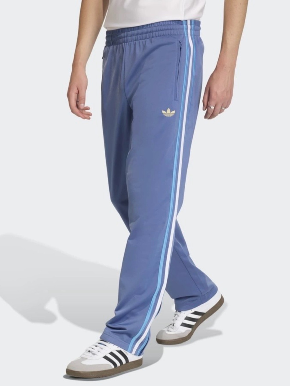 Adidas Originals Firebird Tracksuit Crew Blue White Size Large Jacket Pants - Picture 3 of 12